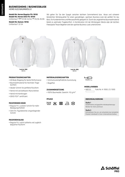 Chemisier d'affaires femmes | BLOUSE D'AFFAIRES EN COTON